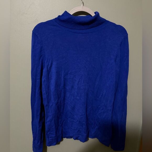 Worthington Turtleneck Long Sleeve Sweater Royal Blue Size Large - Picture 4 of 7